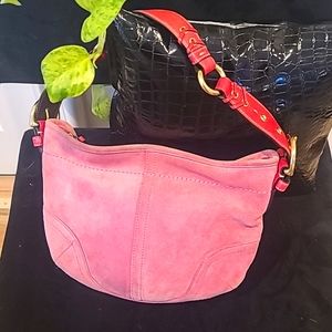 Coach Pink Suede Bag